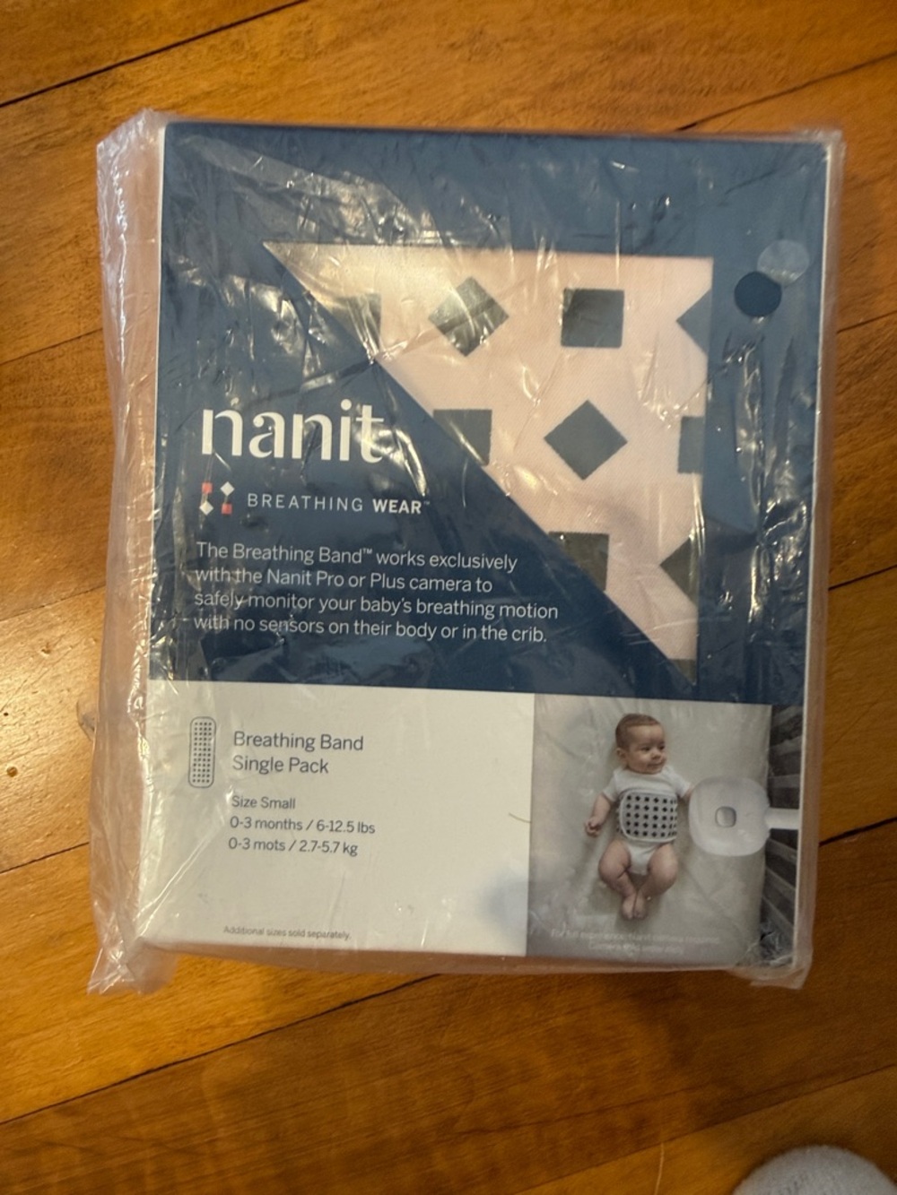 Nanit Breathing Wear - Baby Breathing Band (Blue & White)